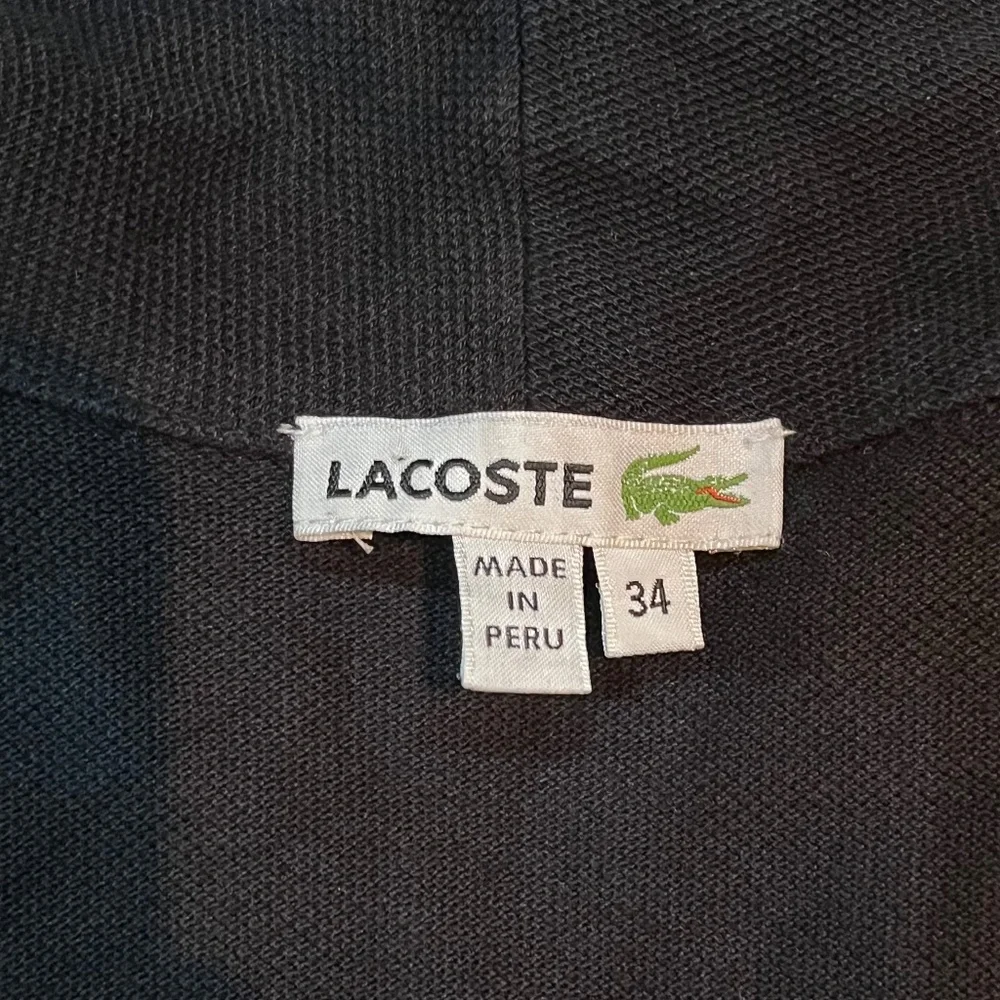 Lacoste Wrap Dress Short Sleeve Black Logo Size 34 - Picture 5 of 7